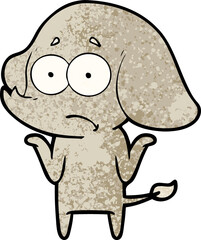 cartoon unsure elephant