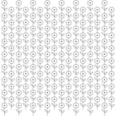 Seamless ornamental floral pattern background with hand drawn flower
