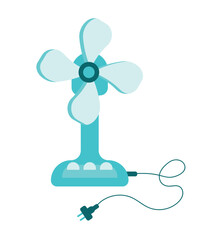 Vector illustration of electric fan. Disconnected electric fan