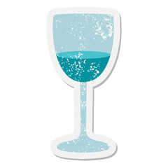 wine glass grunge sticker