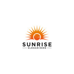 sunrise logo template in white background
