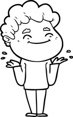 cartoon friendly man