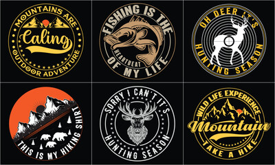 Naklejka premium Badge t shirt bundle design