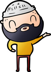 cartoon bearded man