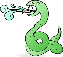 Obraz premium cartoon hissing snake