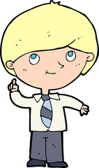 cartoon boy with idea