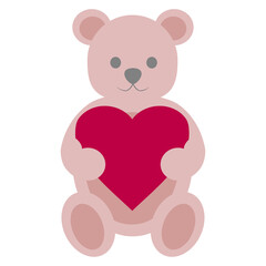teddy bear holding heart