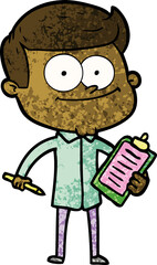 cartoon happy salesman