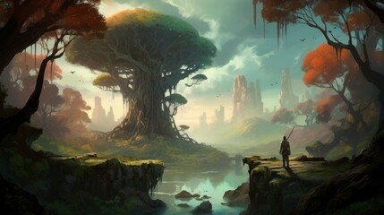 Obraz na płótnie Canvas Beautiful Fantasy Game Artwork