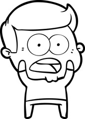 cartoon shocked man