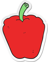 sticker of a cartoon pepper