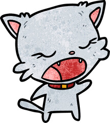 cute cartoon cat talking