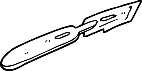 black and white cartoon surgeon blade