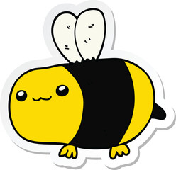 sticker of a cartoon bee