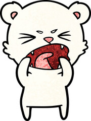 angry polar bear cartoon