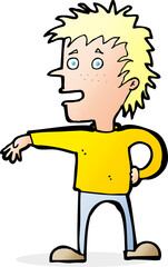 cartoon man making dismissive gesture