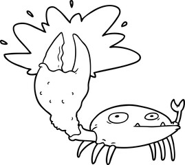 cartoon crab with big claw