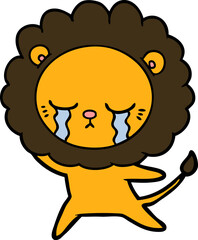 crying cartoon lion