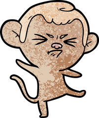 cartoon annoyed monkey
