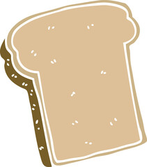 cartoon doodle slice of bread