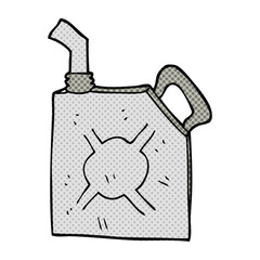 freehand drawn cartoon fuel can