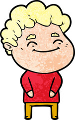 cartoon friendly man