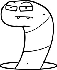 cartoon worm
