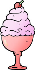 vector gradient illustration cartoon ice cream