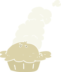 flat color illustration of hot pie