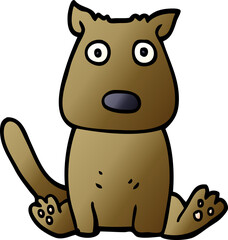 cartoon doodle calm dog