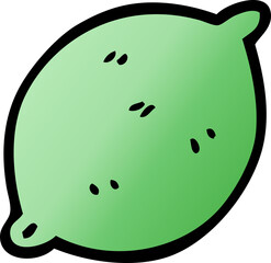 cartoon doodle lime fruit