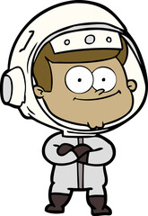 happy astronaut cartoon