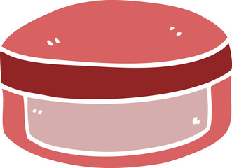 flat color style cartoon beauty lotion tub