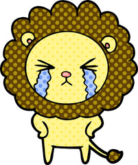 cartoon crying lion
