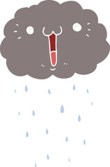 flat color style cartoon cloud