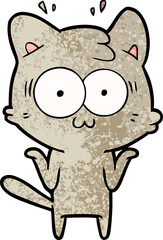 cartoon surprised cat