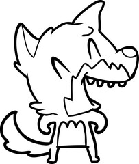 laughing fox cartoon