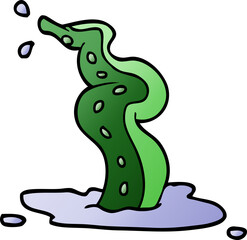 cartoon doodle spooky tentacle