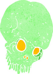 cartoon spooky skull