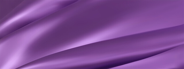 Abstract purple vector background. Luxury cloth or liquid wave. Abstract or purple fabric texture background. Purple Cloth soft wave. Creases of satin, silk, and Smooth elegant cotton.