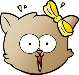 cartoon surprised cat face