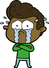 cartoon crying man