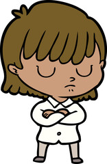 cartoon woman