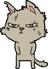 tough cartoon cat