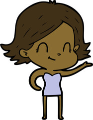 cartoon friendly girl
