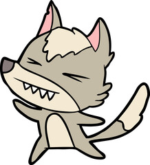 angry wolf cartoon