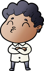 cartoon man pouting