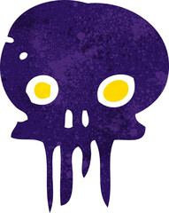 cartoon spooky skull symbol