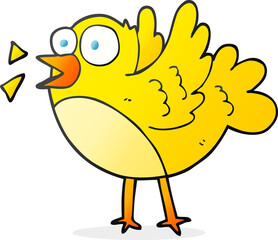 freehand drawn cartoon bird