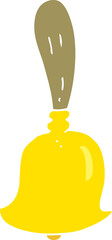 flat color illustration of hand bell